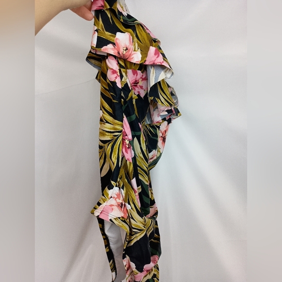 NEW! KONA SOL Black Floral One Piece Swimsuit -(#886) - Picture 5 of 10